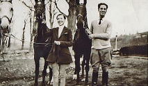 Kay Sift and George Gershwin at Kay's home, Bydale, in Greenwich, CT.