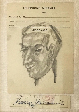 George Gershwin telephone doodle, courtesy of Nancy Gershwin